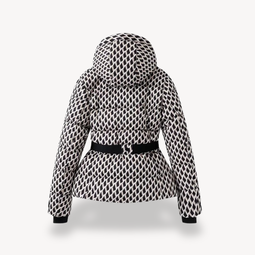 Drune | Damen Daunenpufferjacke mit Gürtel