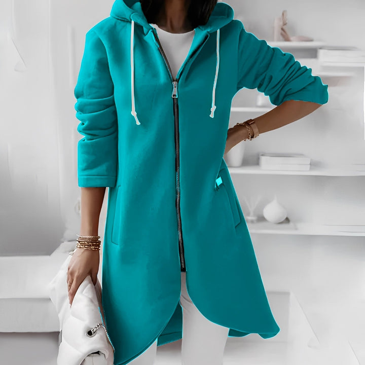 Drune | Lange und bequeme Damen-Kapuzenjacke