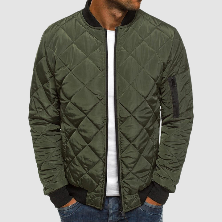 Drune | Herren Bomber Steppjacke - Reißverschluss vorne & Taschen an den Ärmeln