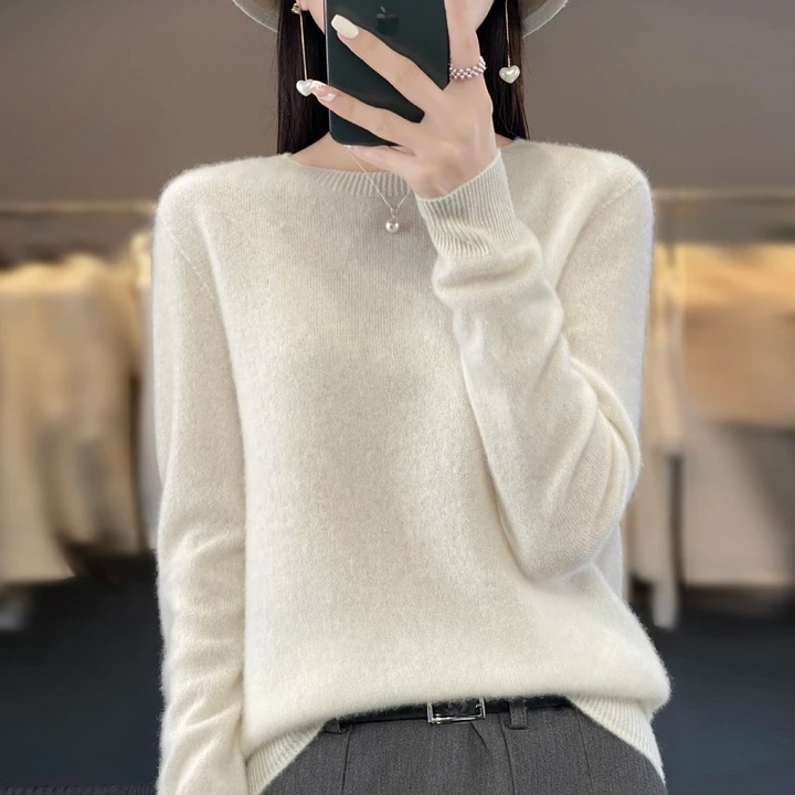 Drune | Cashmere Pullover Damen Stilvoller Rundhals, Weich & Komfortabel