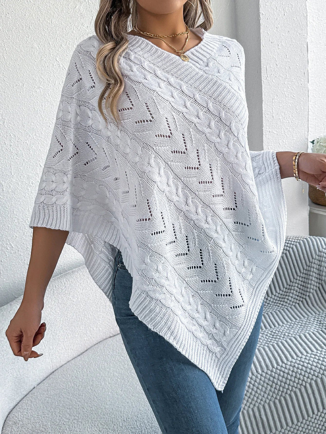Drune | Strickpullover Poncho