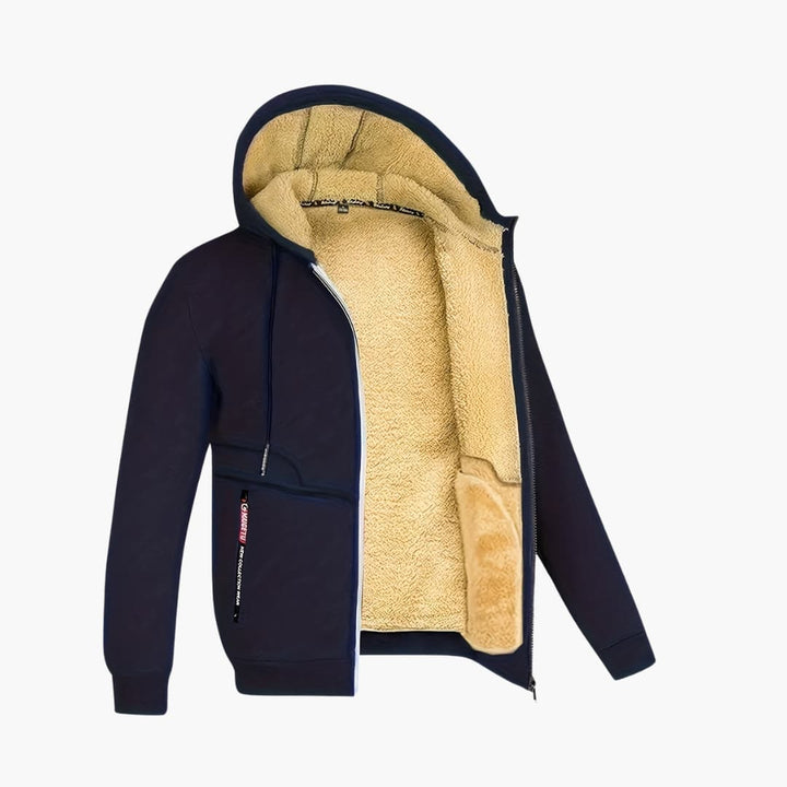 Drune | Gemütliche fleecegefütterte Jacke mit Kapuze für Herren