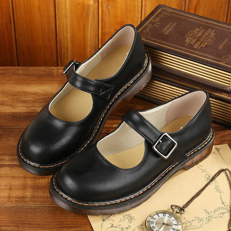 Drune | Jahrgang Schnalle Schuhe für Damen