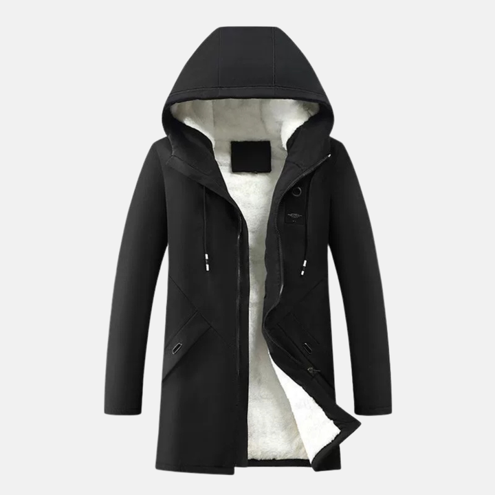 Drune | Kapuzenjacke - Mittellange Passform - Fleece-Fütterung - Winddicht Zip-Front Freizeitbekleidung