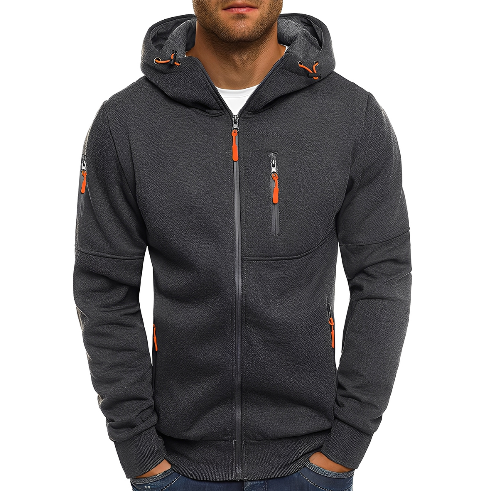 Drune | Freizeit Zip-Up Jacke mit Kapuze für Herren