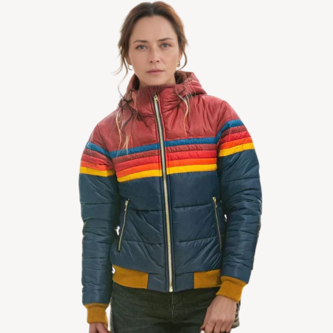 Drune | Damen Pufferjacke mit Streifen