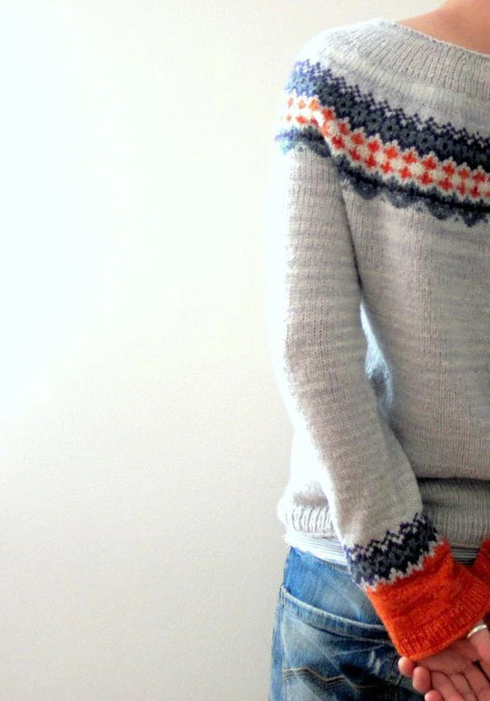 Drune | Grauer Boho Stil Pullover
