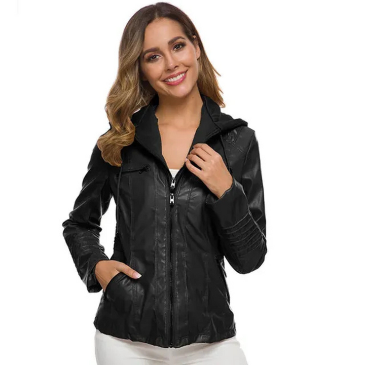 Drune | Kurzarm Frauen Jacke mit Reißverschluss