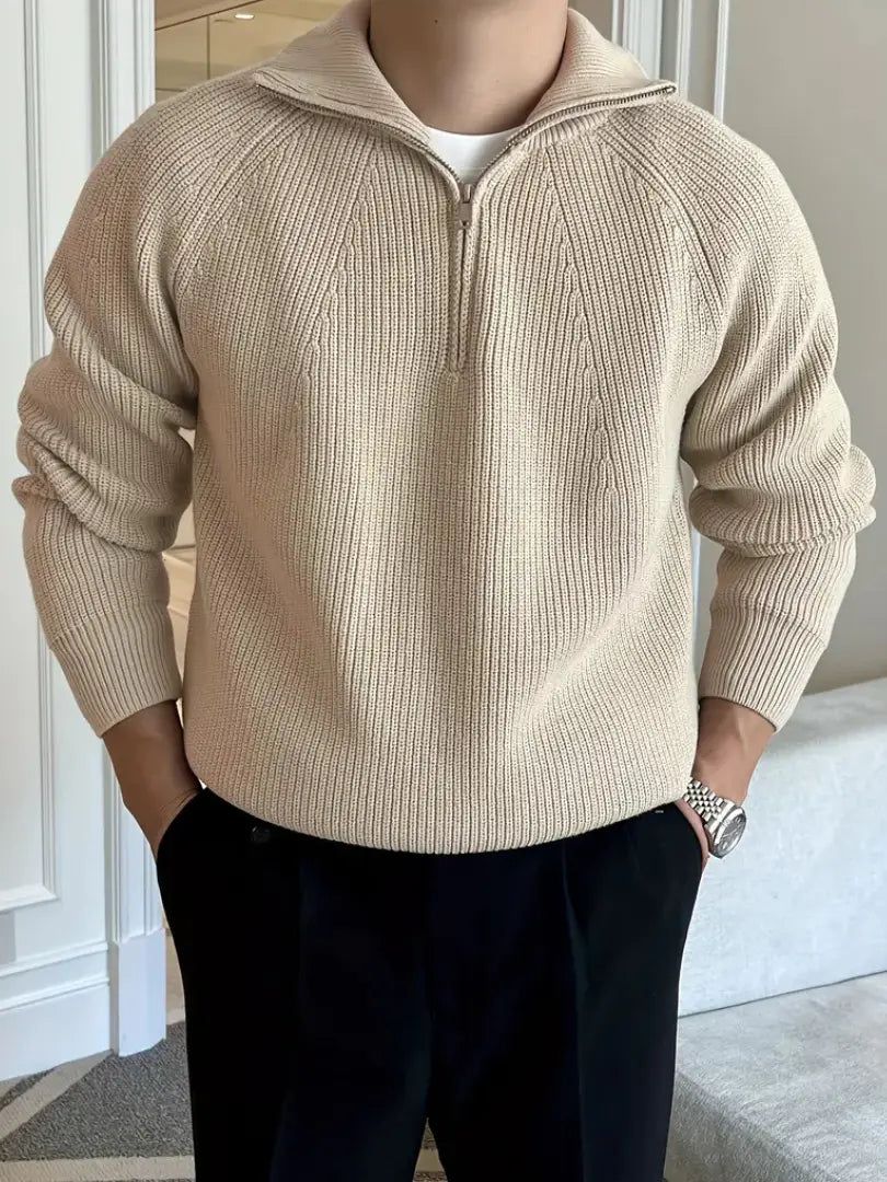 Drune | Lässiger langärmliger Strickpullover für Männer