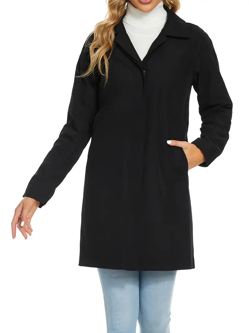 Drune | Langer Damen Trenchcoat mit Taillengürtel