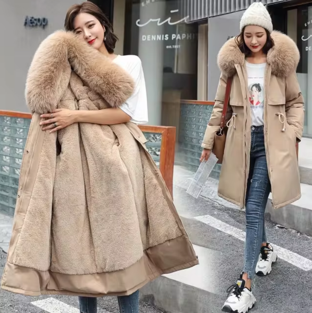 Drune | Lange Wolljacke Mit Kapuze