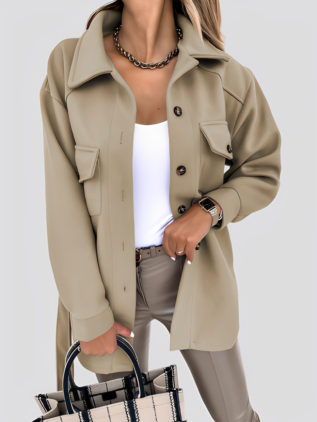 Drune | Moderne, leichte Damenjacke mit Reverskragen