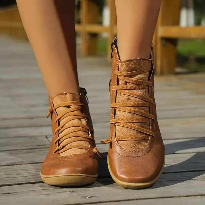 Drune - Damen lässige Schnürstiefeletten