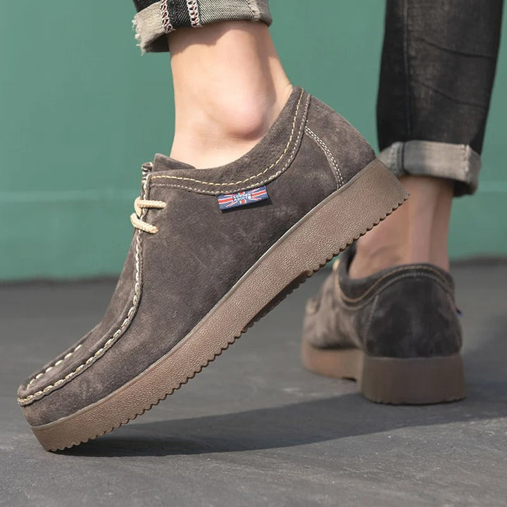 Drune | Schuhe Wildleder Robuste Gummisohle Bequeme Schnürung Lässiger Look