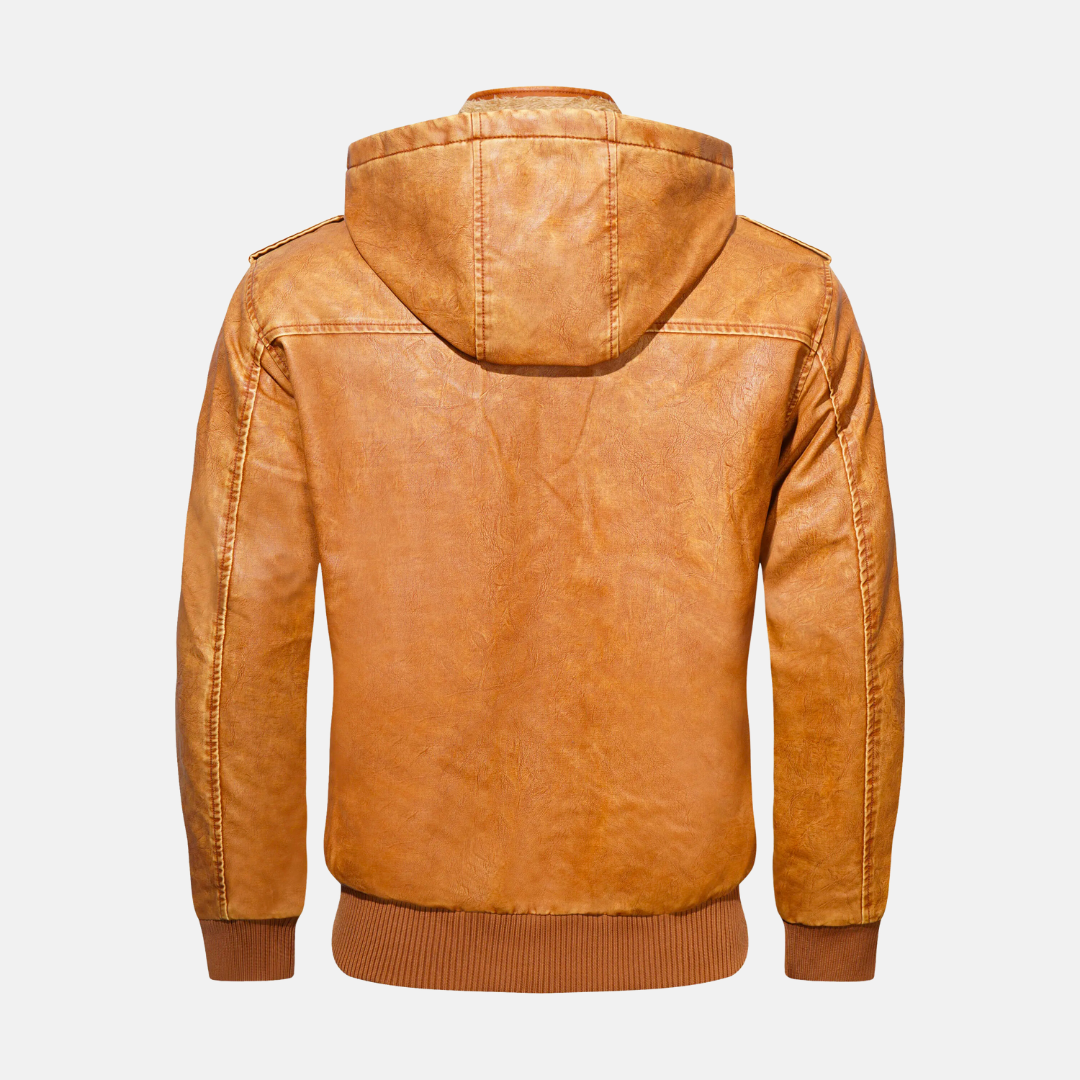 Drune | Hooded Lederjacke