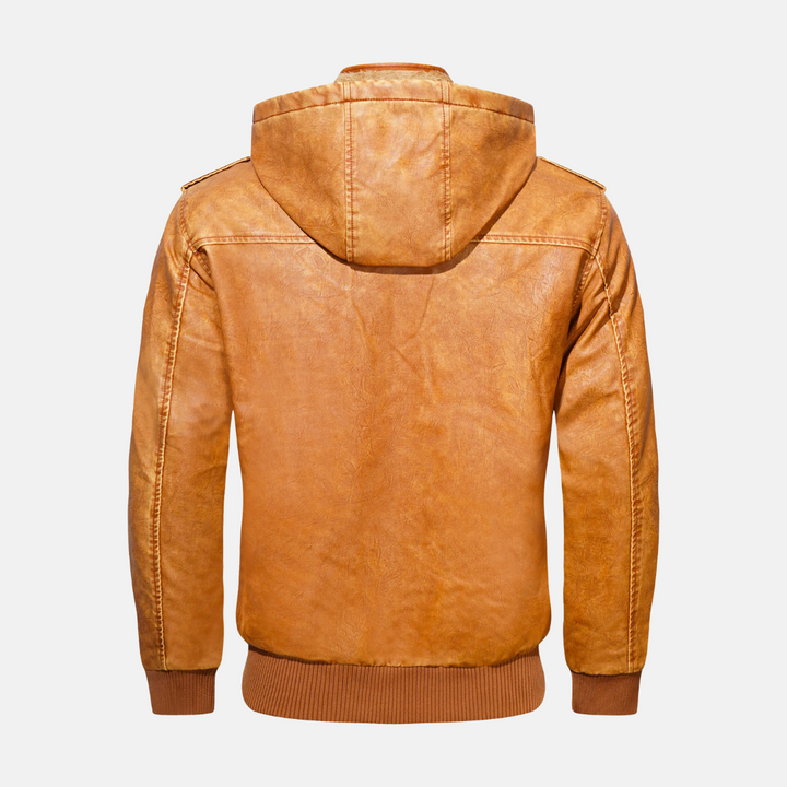 Drune | Hooded Lederjacke