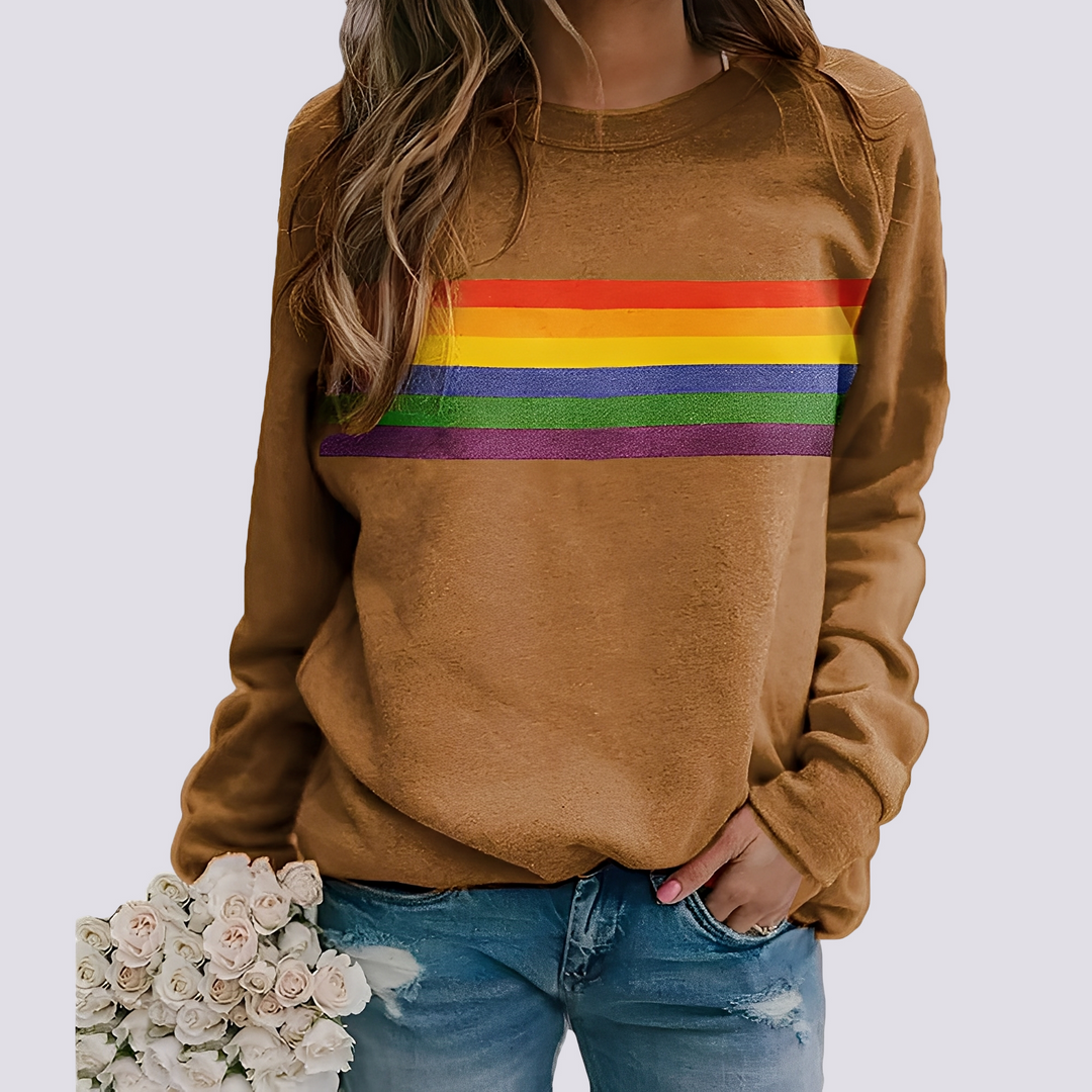 Drune | Moderner Damenpullover mit farbigem Muster