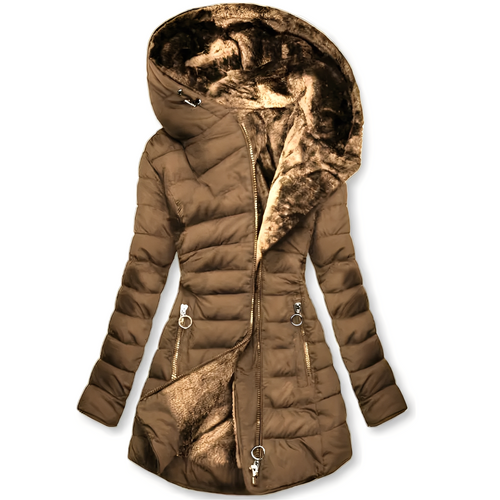 Drune | Moderne Winterjacke mit Kapuze für Frauen