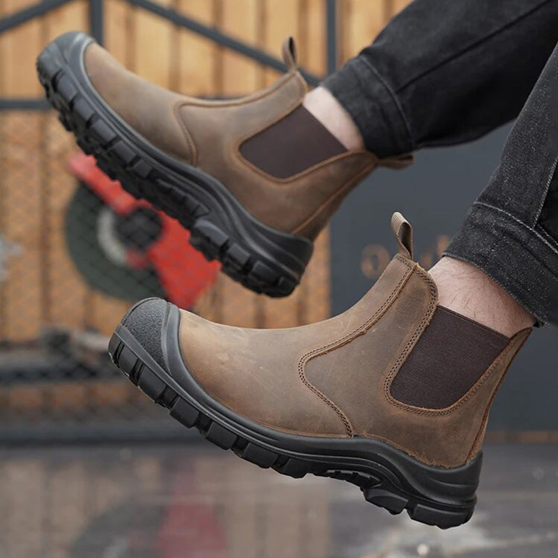 Drune | Chelsea Boots Leder Elastische Einsätze Strapazierfähige Sohle Mit Gutem Grip