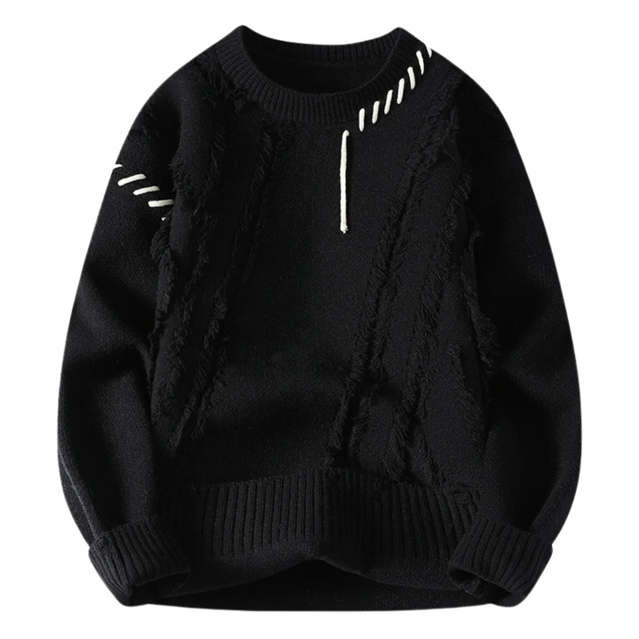 Drune | Strickjacke mit Rohnähten Lässiger Schnitt Einzigartiger Streetwear-stil