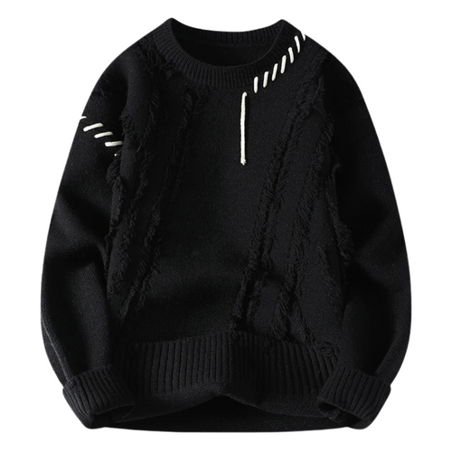 Drune | Strickjacke mit Rohnähten Lässiger Schnitt Einzigartiger Streetwear-stil