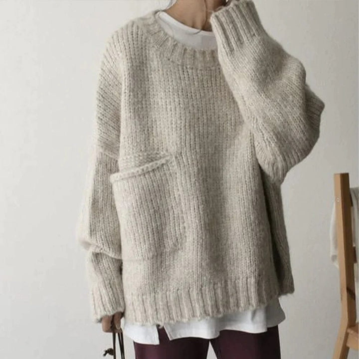 Drune | Eleganter Oversized Pocket Pullover Moderner Winterstil