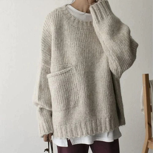 Drune | Eleganter Oversized Pocket Pullover Moderner Winterstil