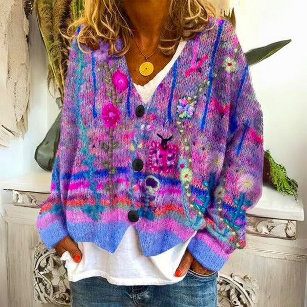 Drune | Pullover für Damen mit Blumenmuster
