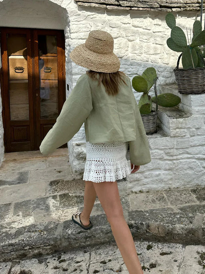 Drune | Boheme Bluse Schnürdetail Leicht und Luftiges Design