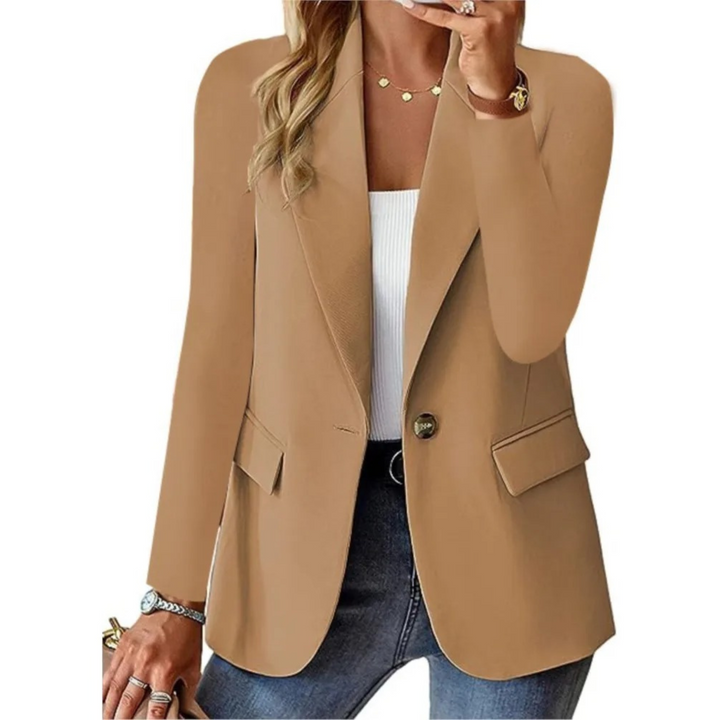Drune | Langärmeliger Blazer mit Schlankem Tasche für Frauen mit Schnalle Herbstausgabe