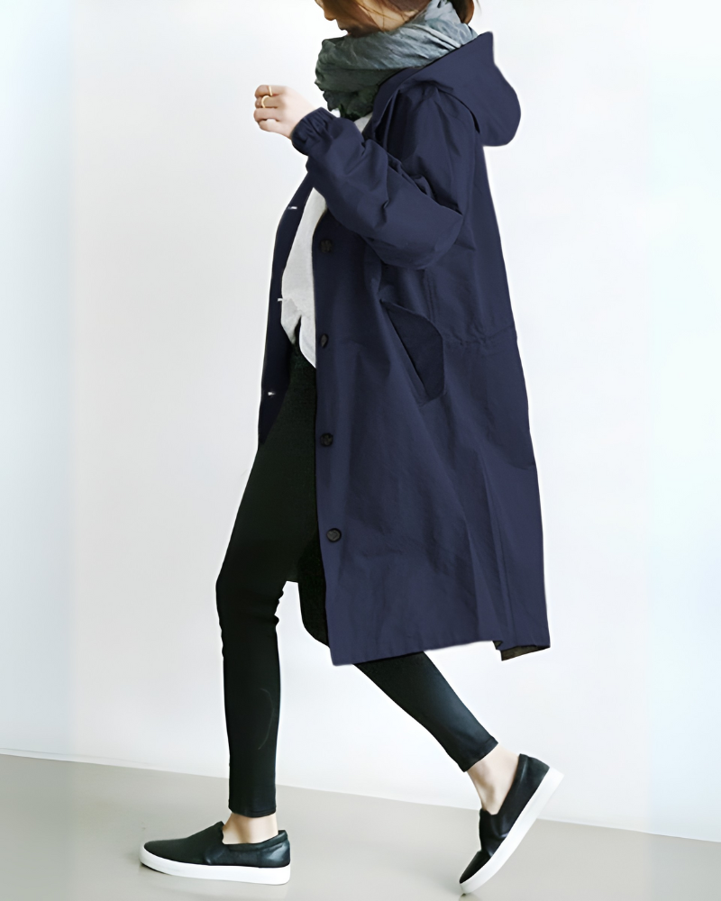 Drune | Trenchcoat mit Kapuze