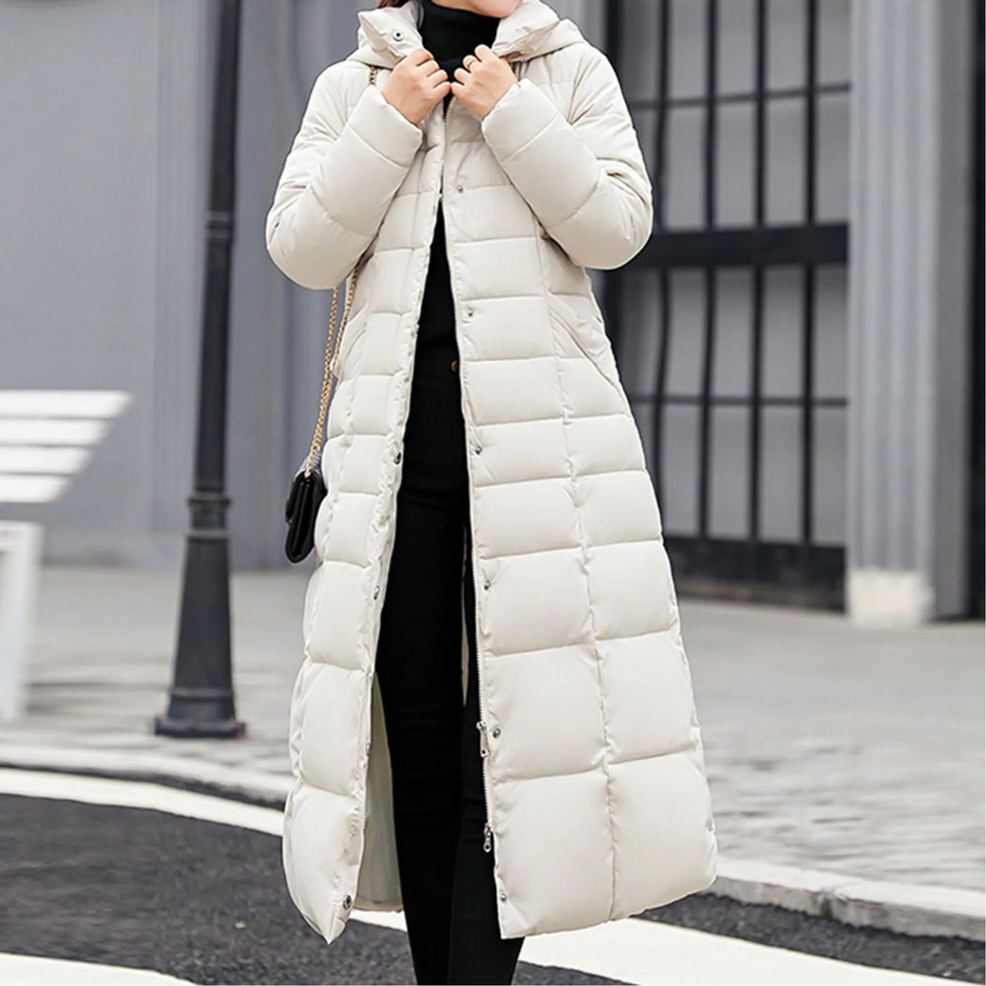 Drune | Elegante Pufferjacke mit Umlegekragen und Knopf für Damen