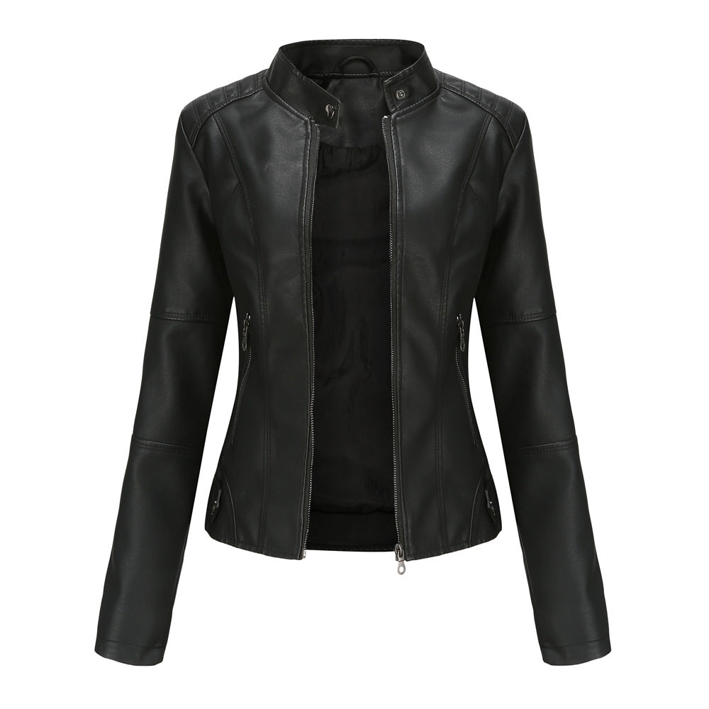Drune | Stylische, Slim Fit Lederjacke für Frauen