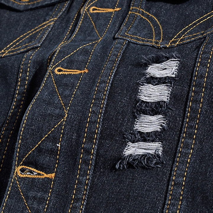 Drune Stylische Denim Weste für Herren