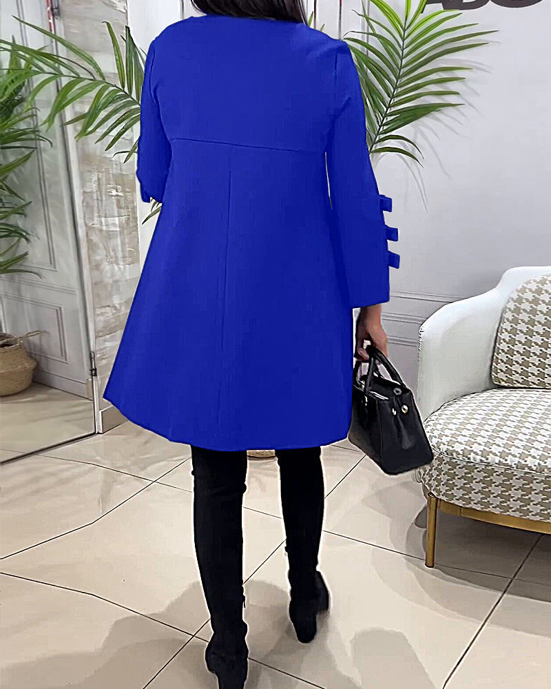 Drune | Knielanges Kleid mit Langen Ärmeln