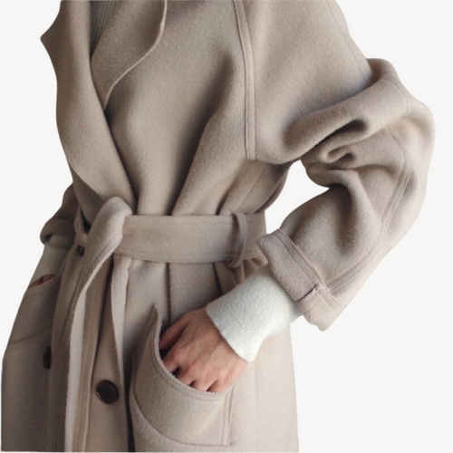 Drune | Damen Wollmischung Doppelreiher Mantel