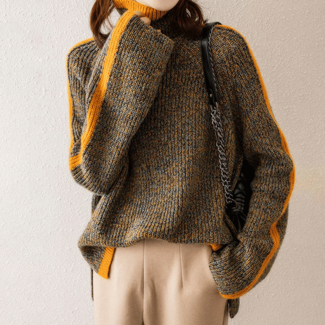 Drune | Strickpullover mit Rollkragen Im Übergröße Stil