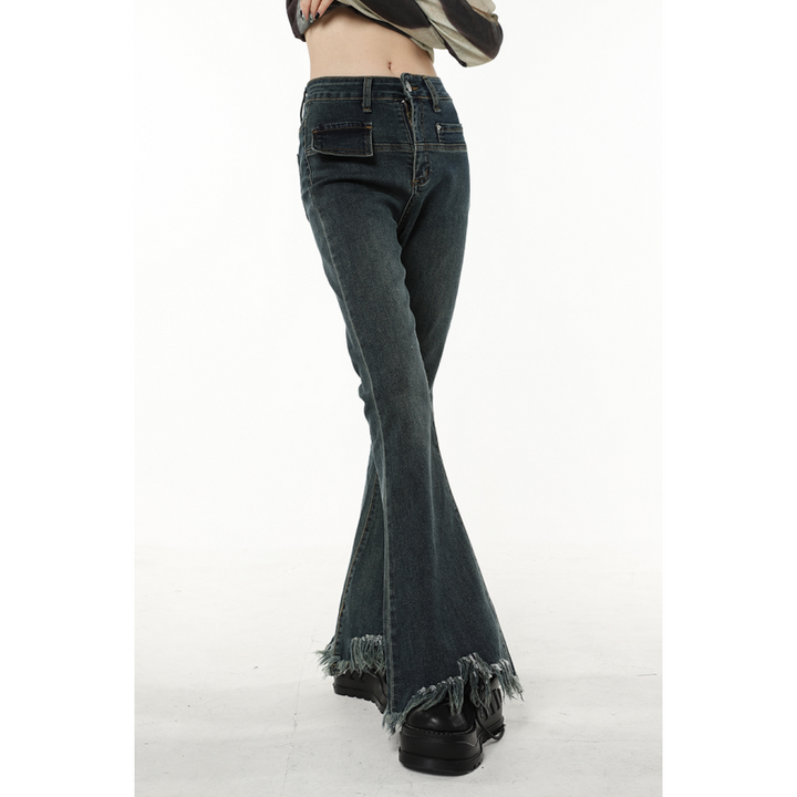 Drune | Schwarze Vintage-Jeans für Damen