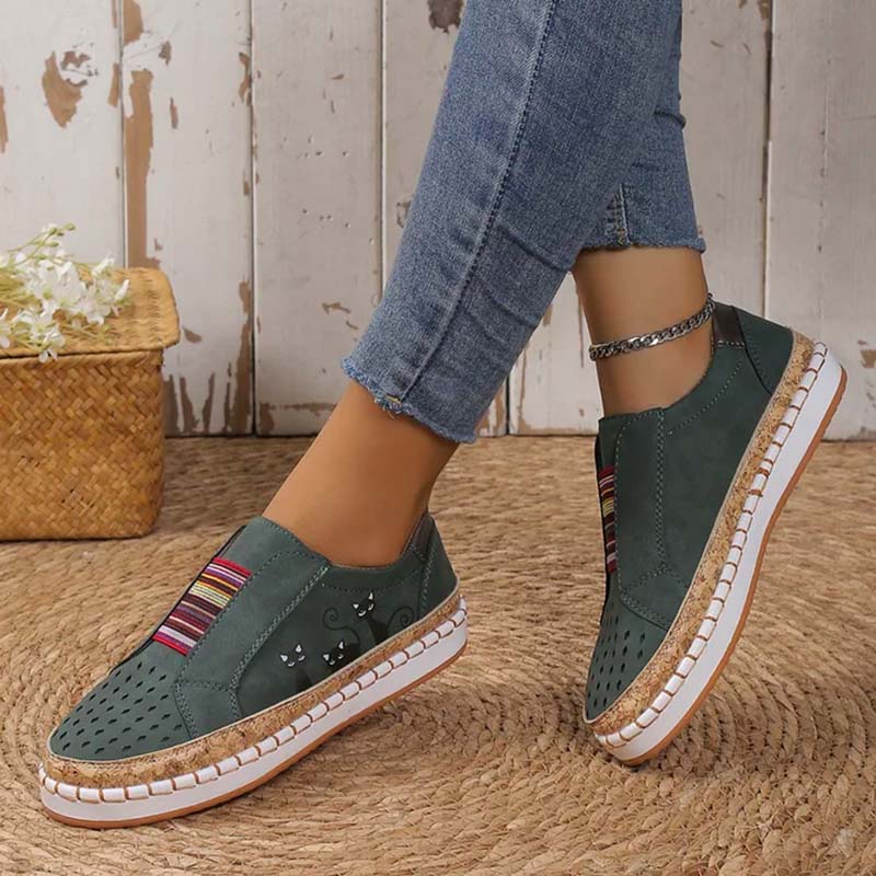 Drune | Lässige Katzenmuster Schuhe