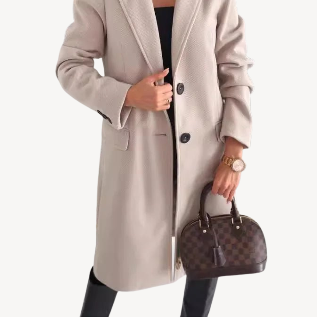 Drune | Damen Wollmischung Mantel mit Taschen