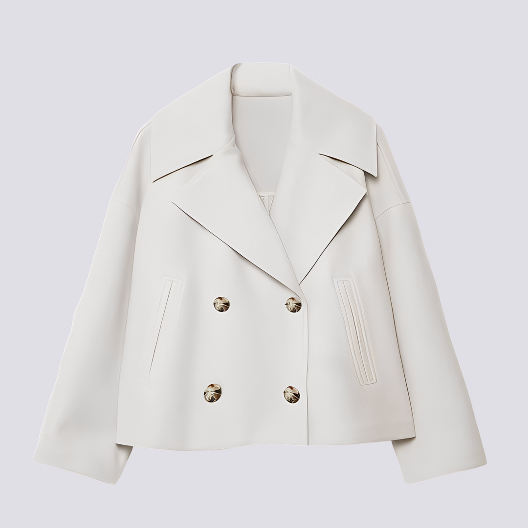 Drune | Schicke kurze Wolljacke mit Reverskragen für Damen