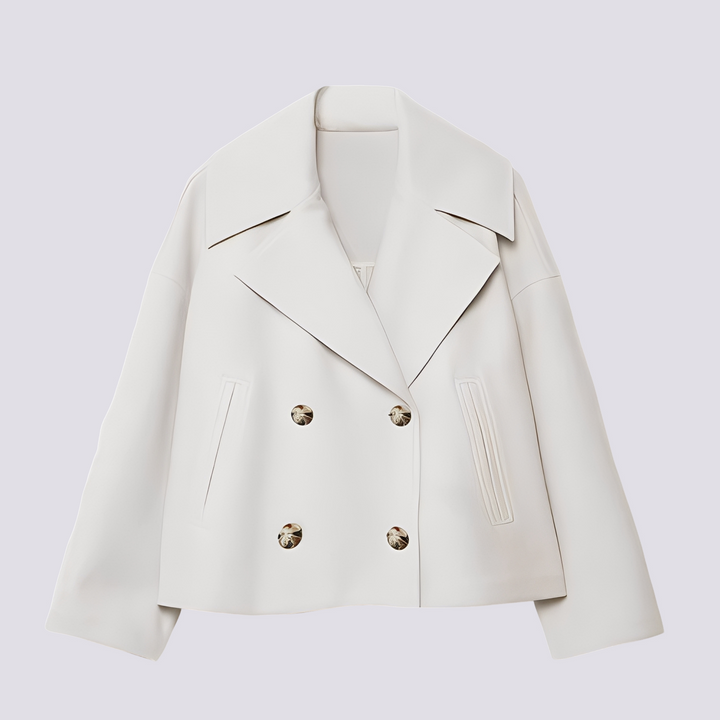Drune | Schicke kurze Wolljacke mit Reverskragen für Damen