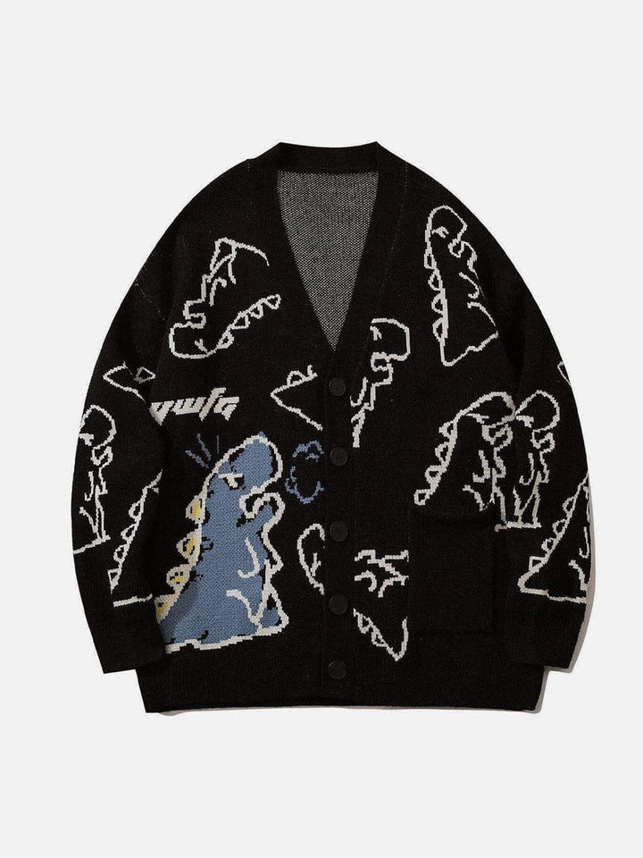 Drune | Cardigan mit Dino-Druck