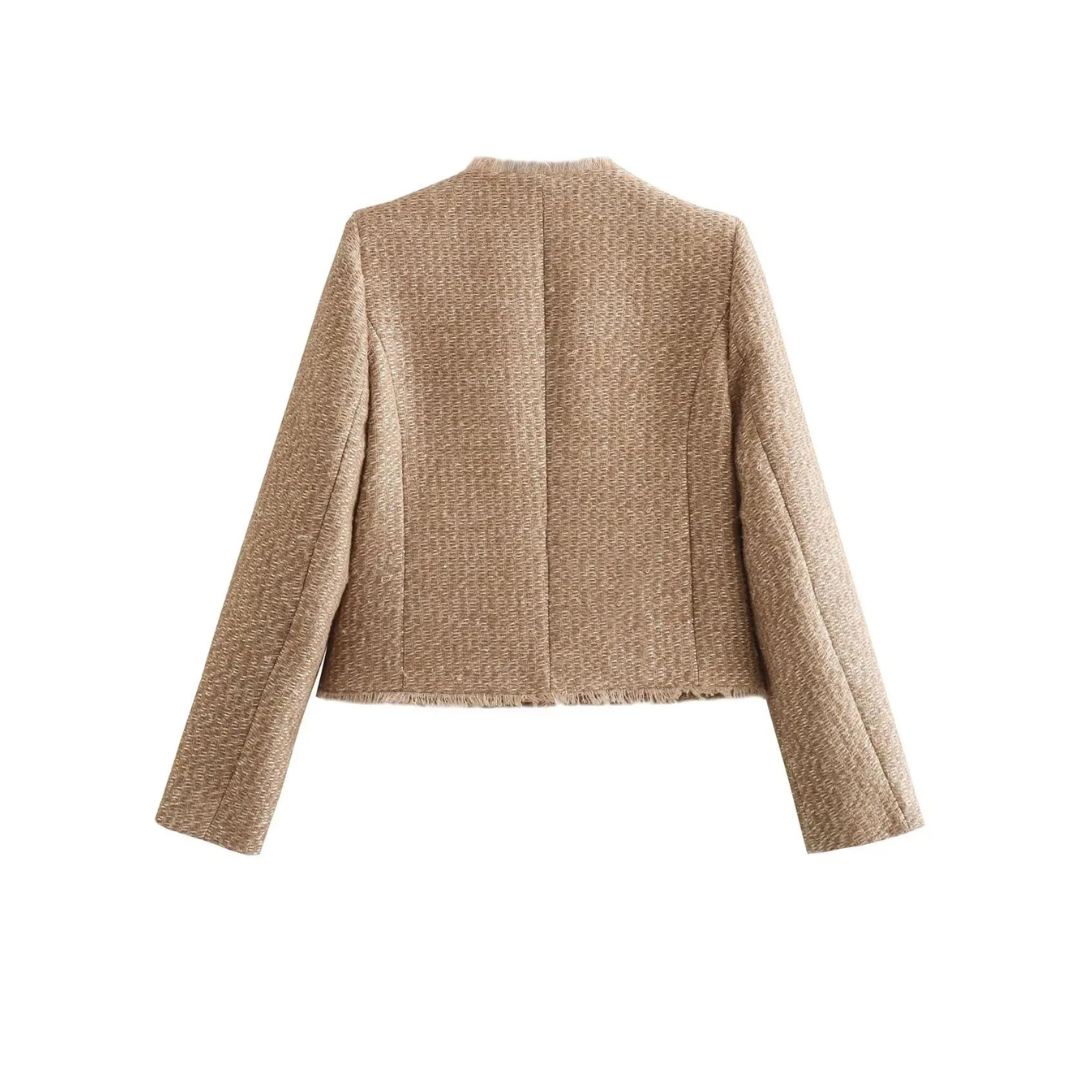 Drune | Button-Front Tweed-Jacke - Boxy Fit - Elegante Alltagslage