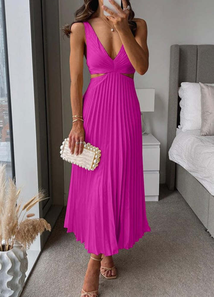 Drune | Rücken Offen Abendkleid für Damen Maxi