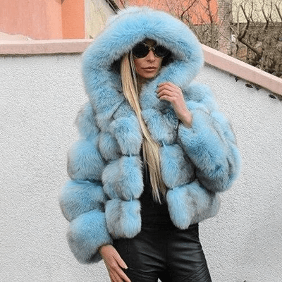 Drune | Oversized Kunstpelz-Mantel - Plüsch & Warm - Kapuzen-Winterjacke