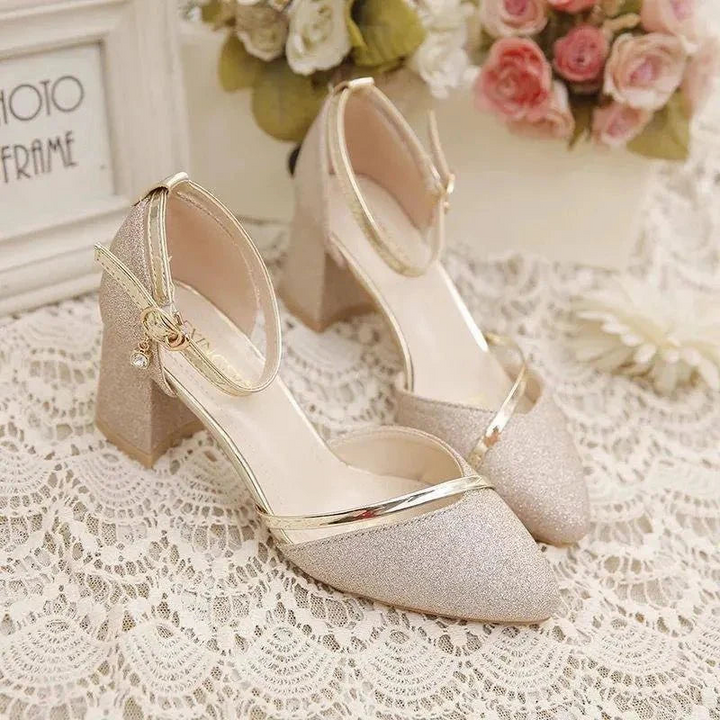 Drune | Elegante Damen Schuhe Blockabsatz Mit Riemchen