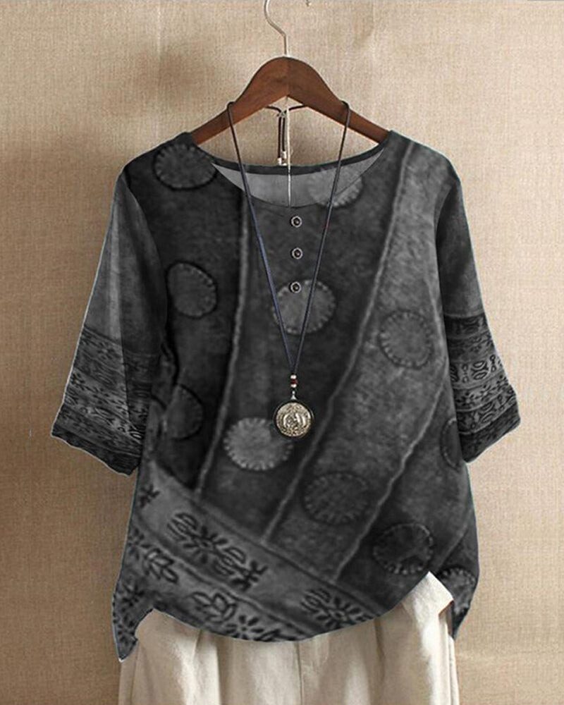 Drune | Damen Boho Tunika Bluse