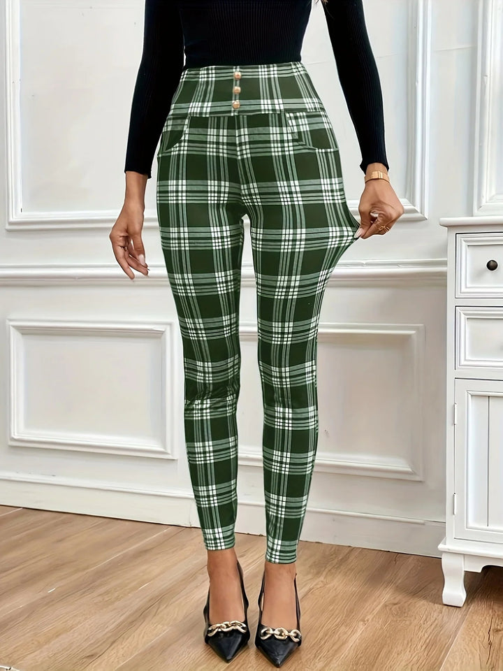 Drune | High-Waist Karierte Leggings