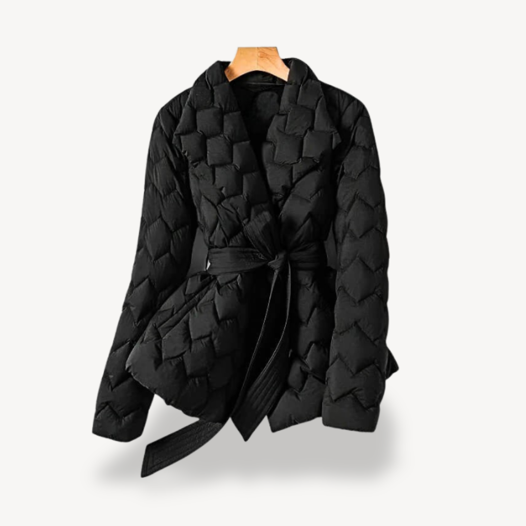 Drune | Damen Stepp-Pufferjacke mit Gürtel